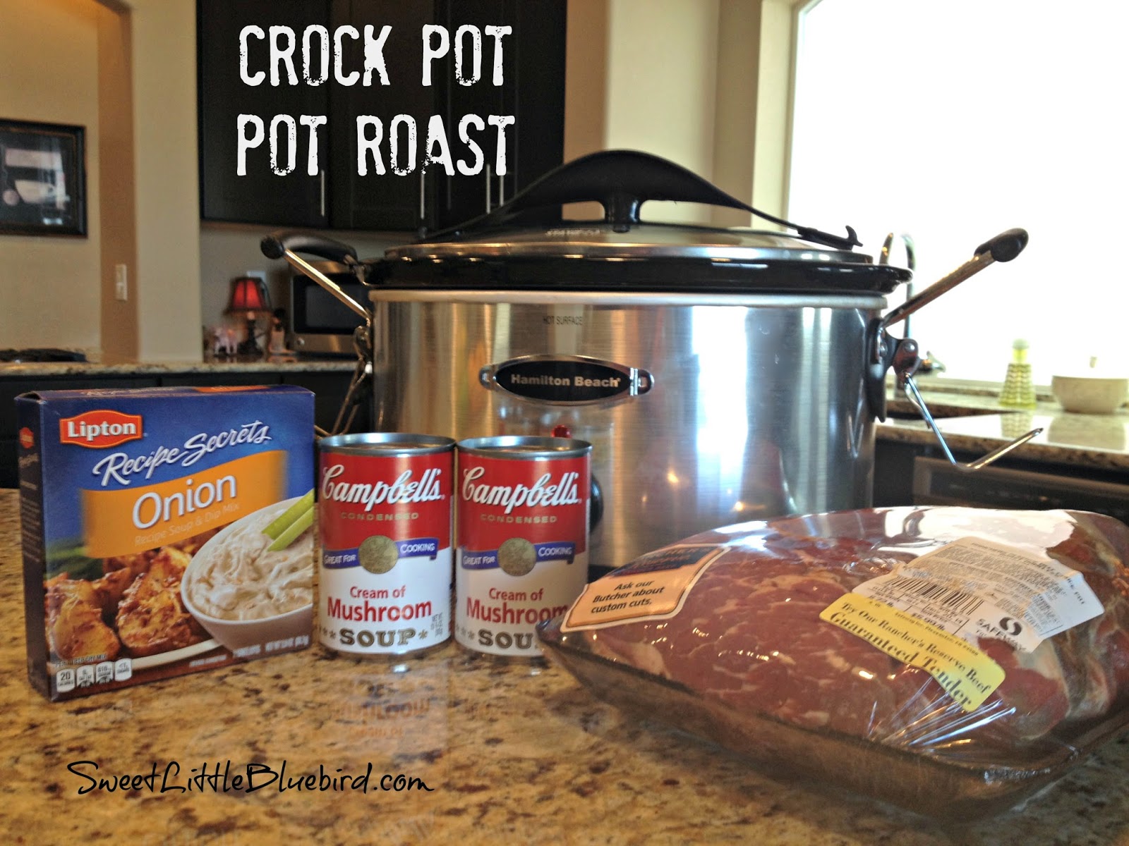 What is a recipe for making pot roast with onion soup mix?